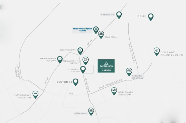Experion The Trillion at Sector 48,
 Location Map plan